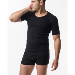 2 PACK AΝΔΡΙΚΗ ΦΑΝΕΛΛΑ ΜΕ ΚΟΝΤΟ ΜΑΝΙΚΙ ΚΑΙ ΑΝΟΙΧΤΟ ΛΑΙΜΟ ΧΡΩΜΑ ΜΑΥΡΟ - 503/2