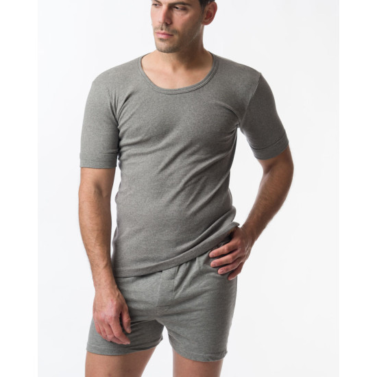 2 PACK AΝΔΡΙΚΗ ΦΑΝΕΛΛΑ ΜΕ ΚΟΝΤΟ ΜΑΝΙΚΙ ΚΑΙ ΑΝΟΙΧΤΟ ΛΑΙΜΟ ΧΡΩΜΑ ΑΝΘΡΑΚΙ - 503/3